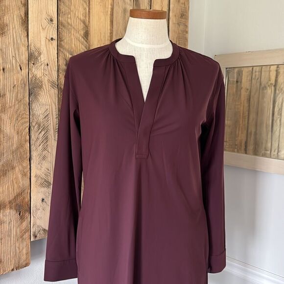 Lululemon‎ Effortless Dress in Bordeaux Drama Travel Athletic Athleisure - Picture 1 of 13